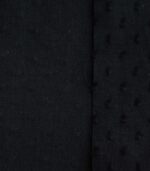 Cotton Black Color Dyed Butta Fabric