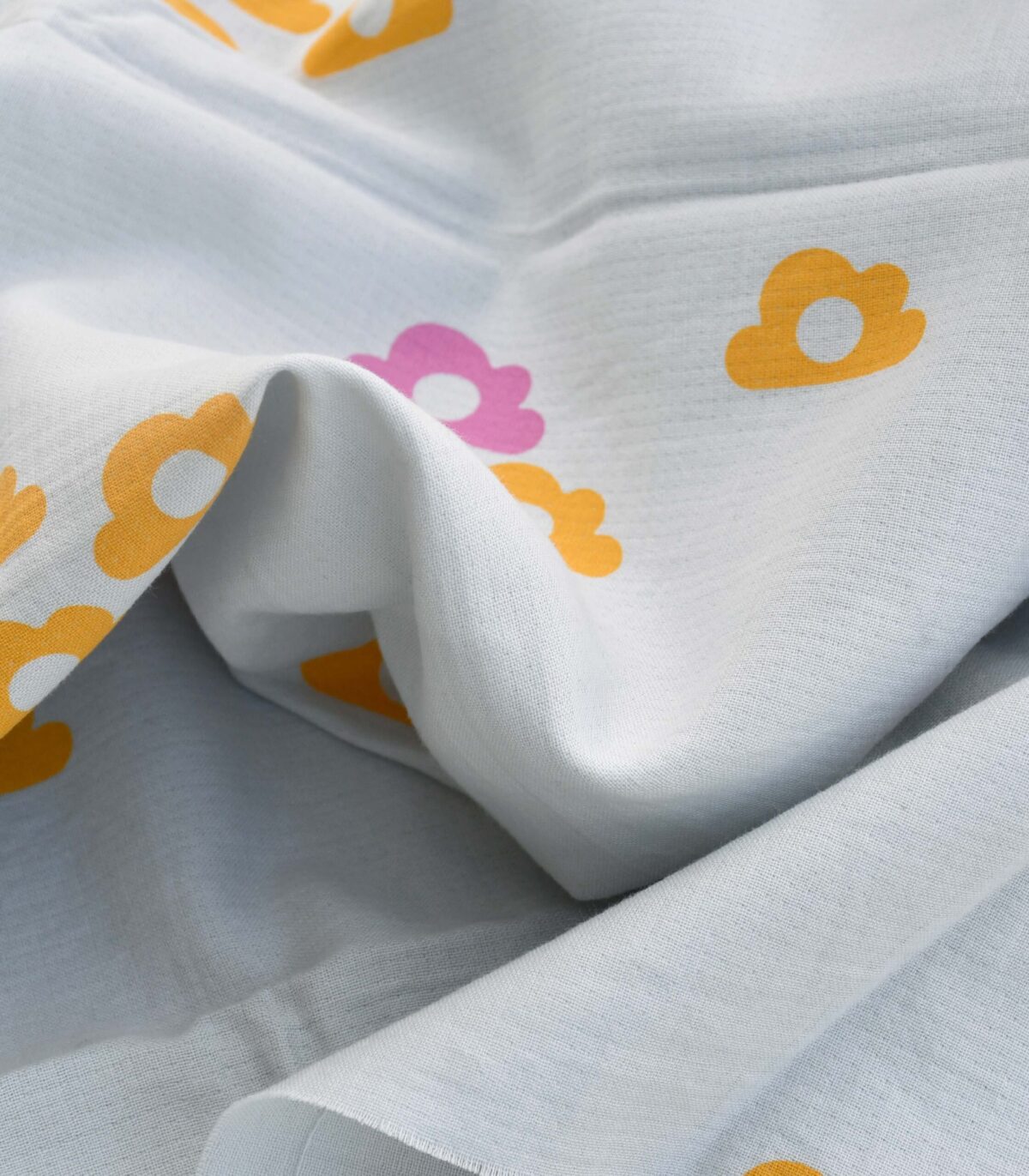 Cotton Flower Print Double Cloth Fabric