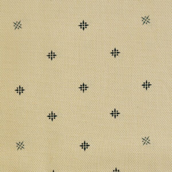 Cotton Yellow Color Base Blue Print Fabric