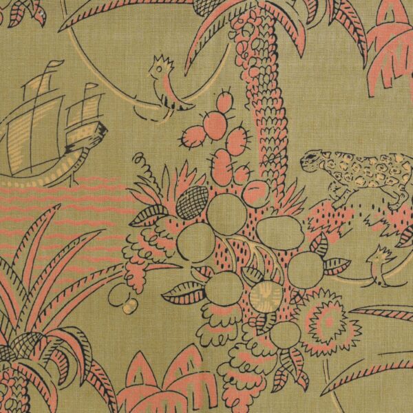 Cotton Poly Tree Print Woven Fabric