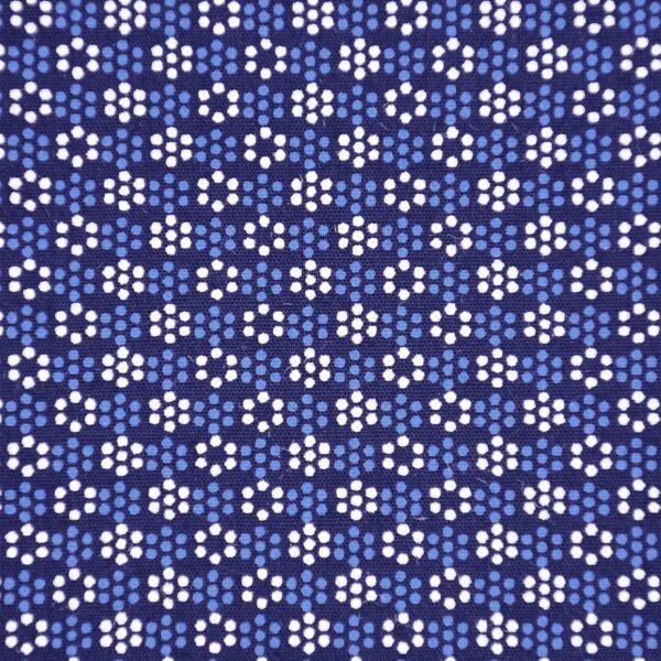 Navy Blue Base All Over Print Fabric