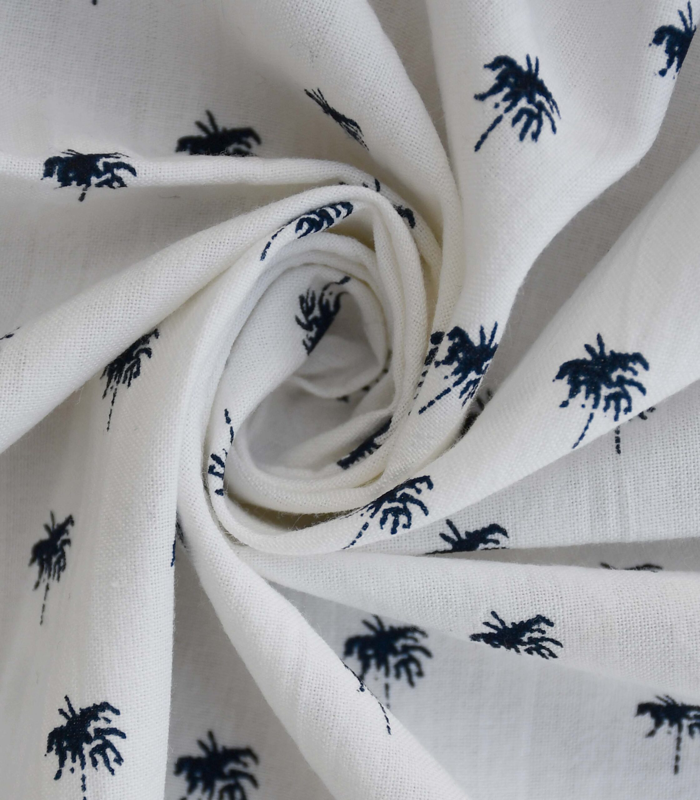 Cotton Tree Print Seer Sucker Fabric (FC-930) - Dinesh Exports
