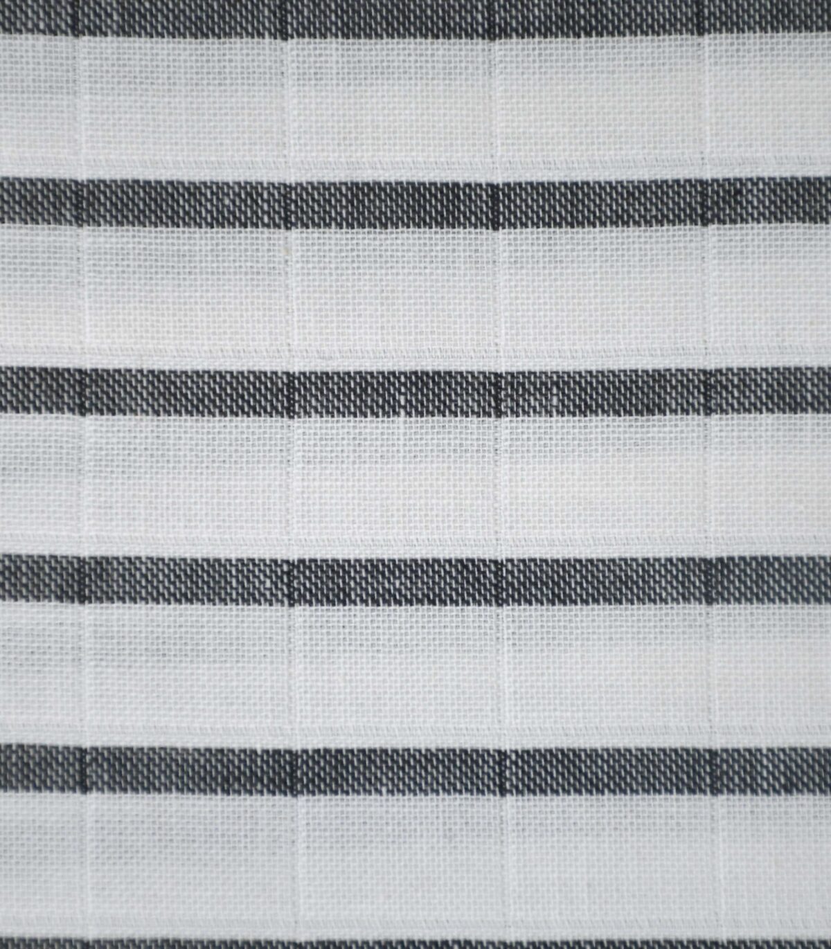 Cotton Black Weft Stripe Double Cloth Fabric