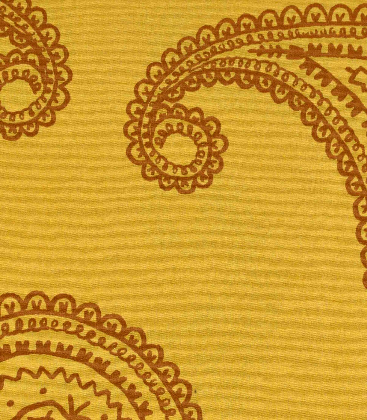 Yellow Base Color Pigment Printed Fabric