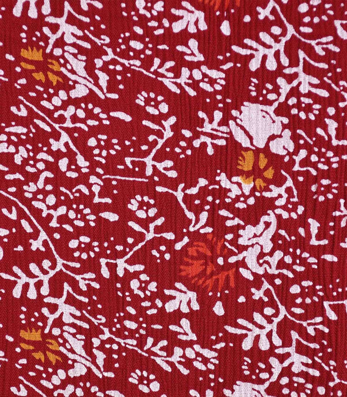 Viscose Leaf Print Hightwist Fabric