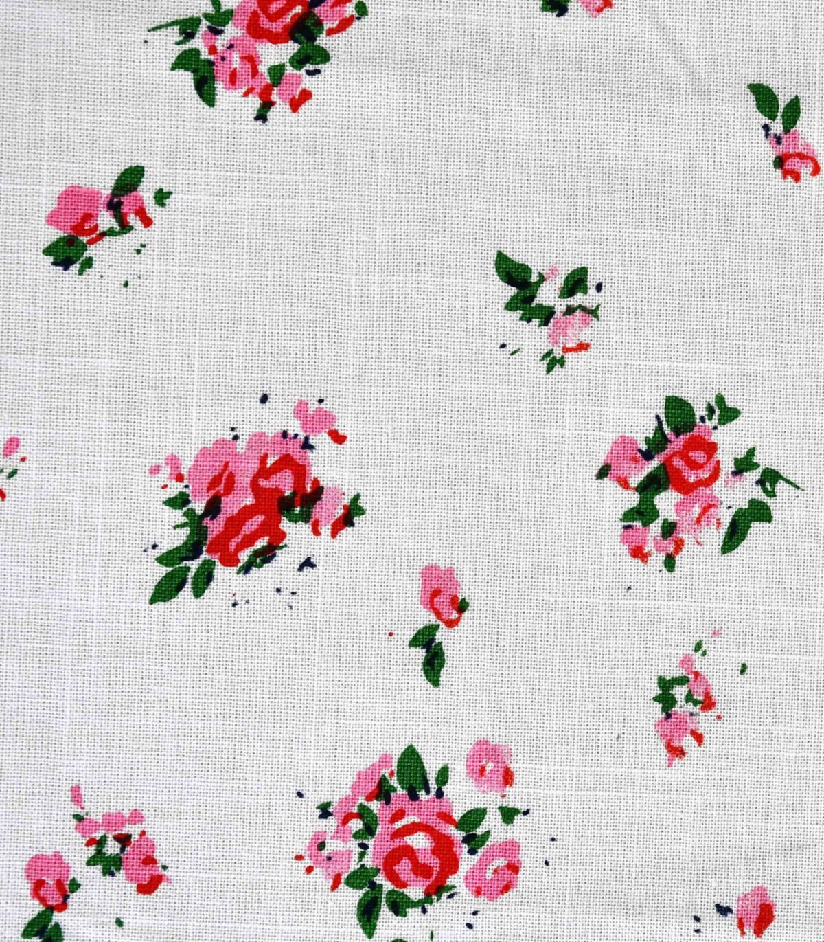 Cotton Pink Color Flower Print Fabric