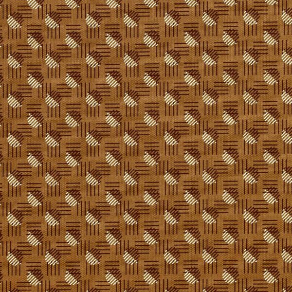 Cotton Fabric Khaki Color Geometric Print