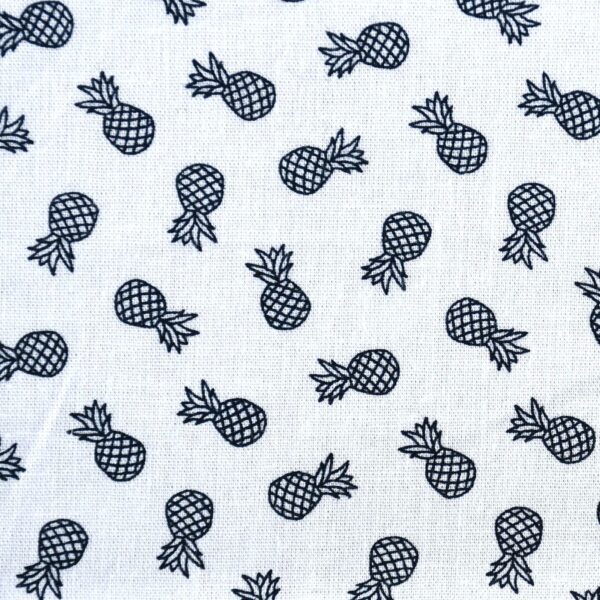 Cotton Pineapple Print Plain Fabric