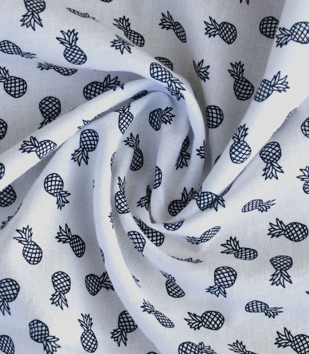 Cotton Pineapple Print Plain Fabric