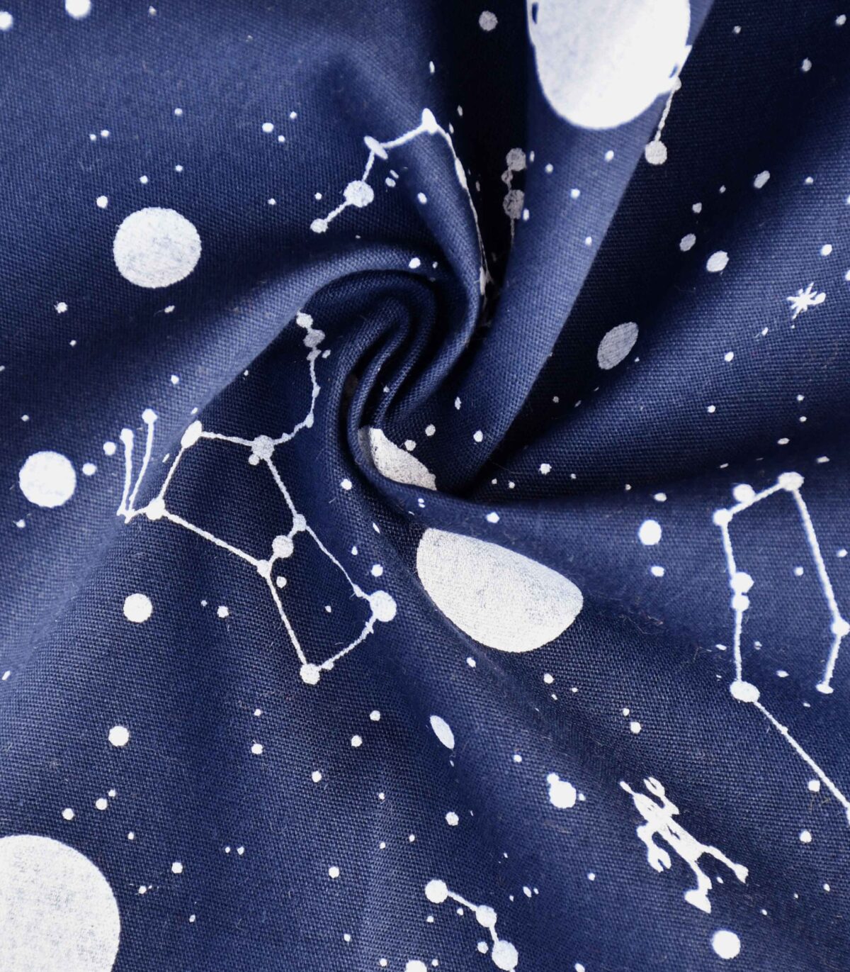 Cotton Fabric Blue Base Galaxy Print