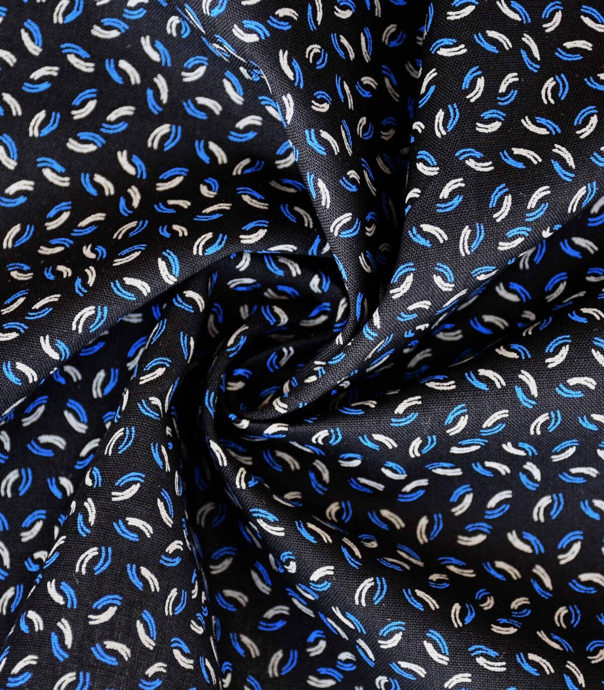 Cotton Black Base All Over Print Fabric