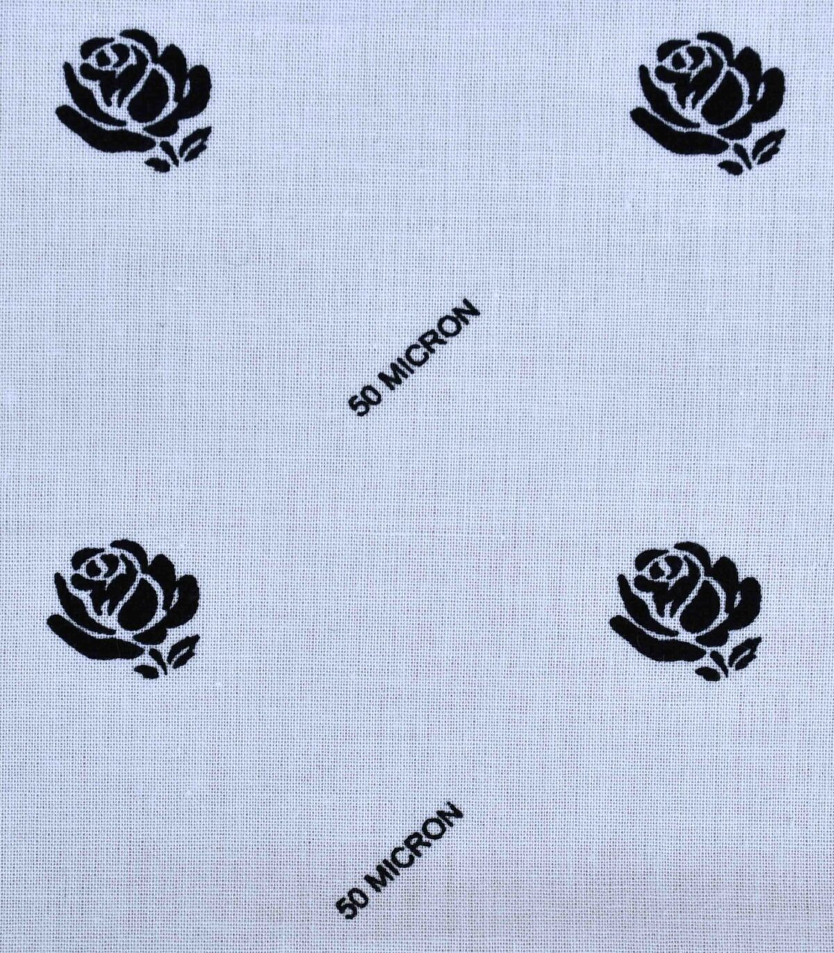 Cotton Black Rose Print Fabric