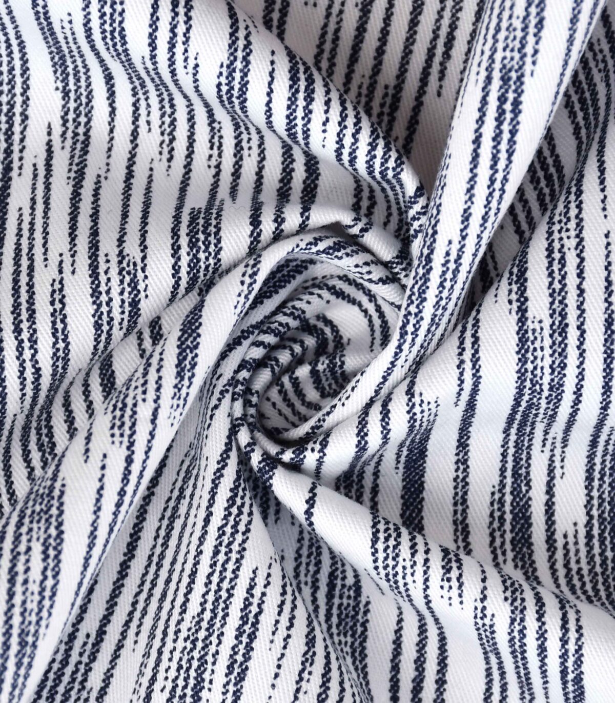 Poly Cotton Blue Print Fabric