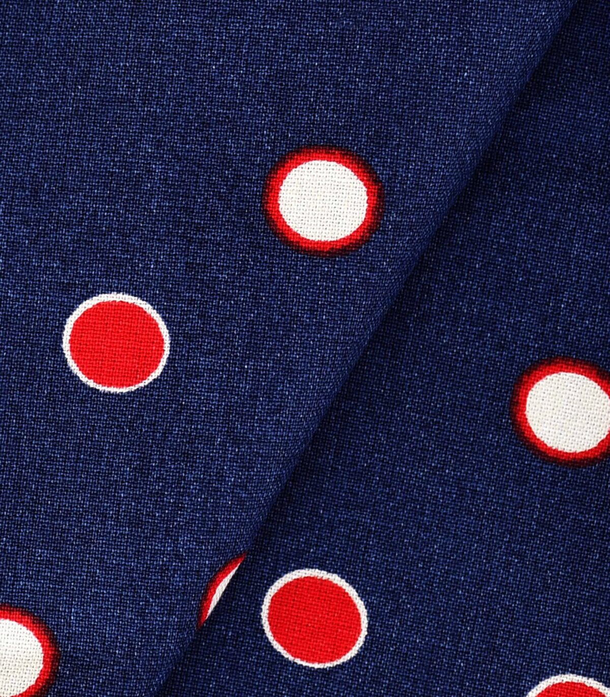 Viscose Red Dot Print Fabric