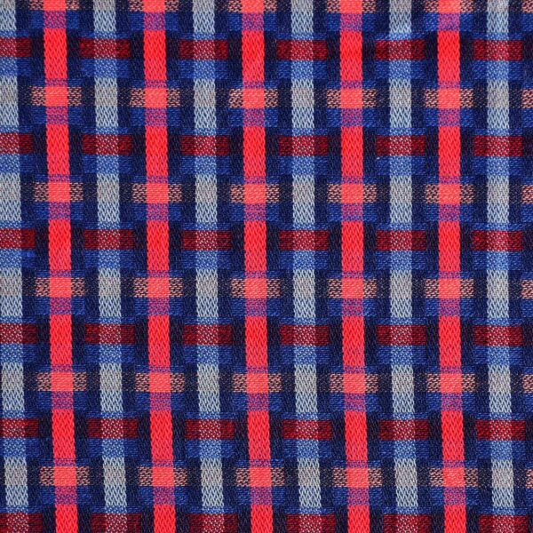 Cotton Yarn Dyed Blue & Red Check Fabric