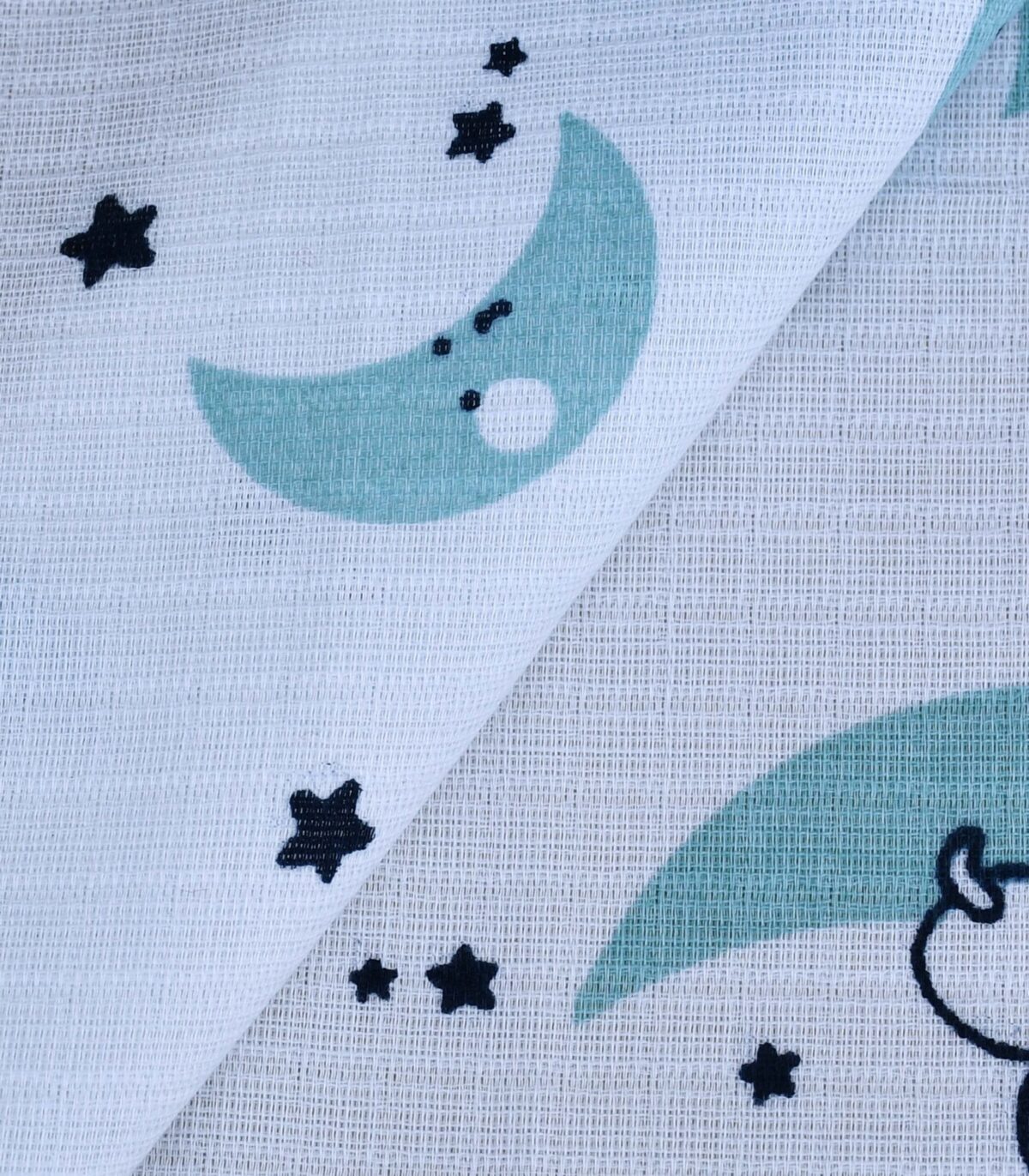 Cotton Stars and Moon Print Fabric