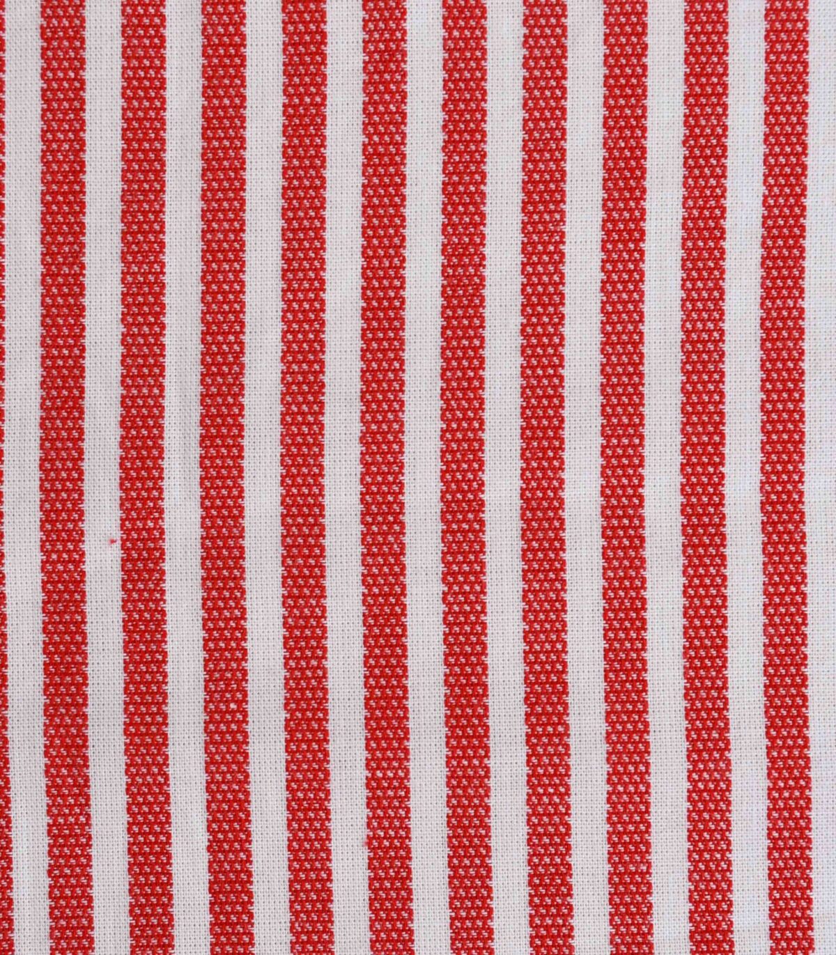 Cotton Red White Stripe Yarn Dyed Fabric