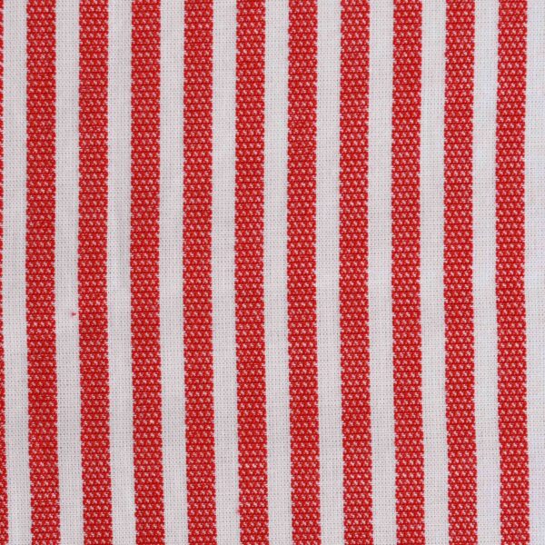 Cotton Red White Stripe Yarn Dyed Fabric