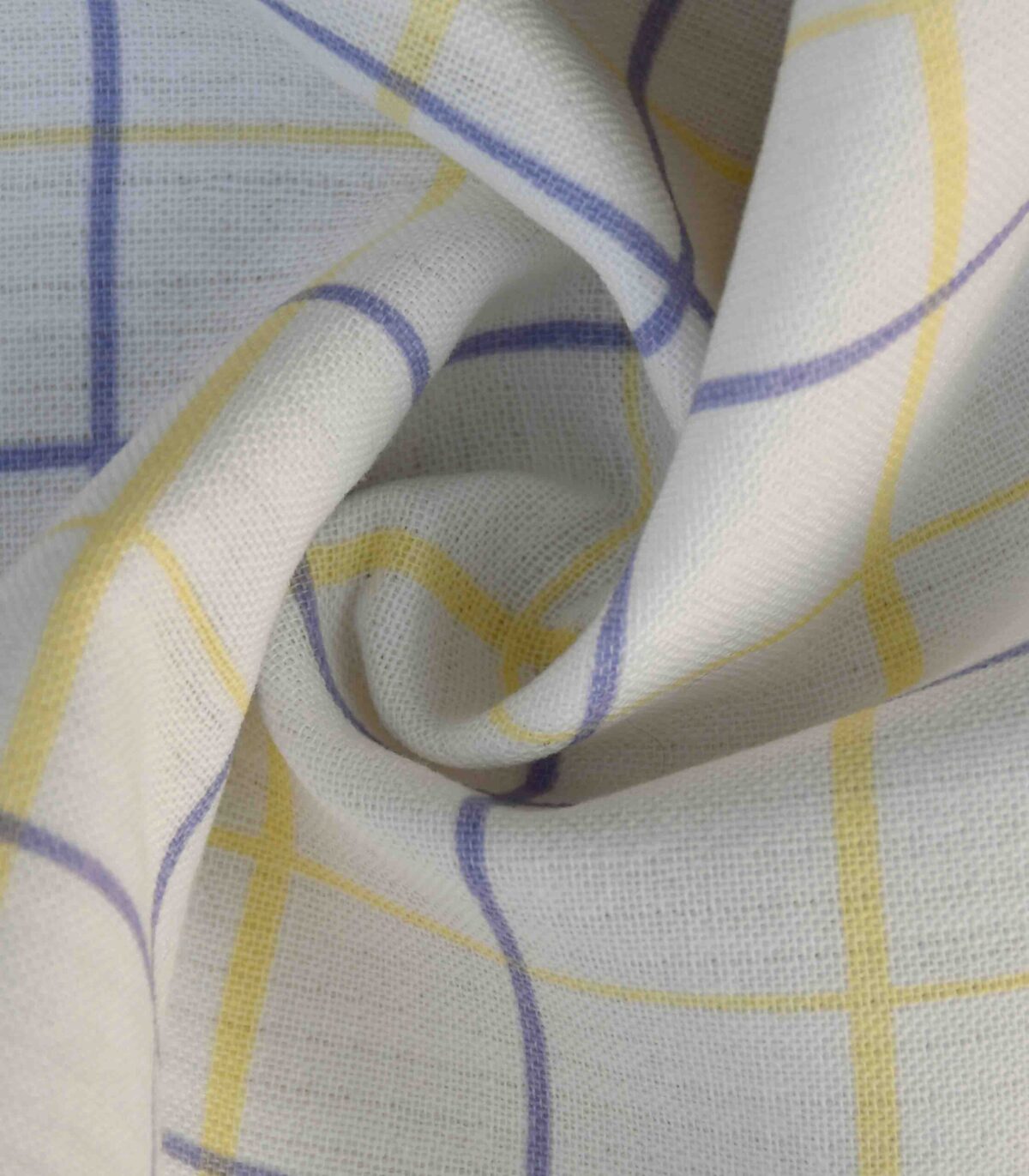 Cotton Double Cloth Checked Print Fabric