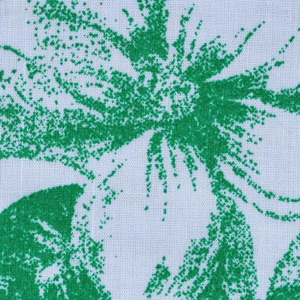 Cotton Lycra Green Leaf Print Fabric
