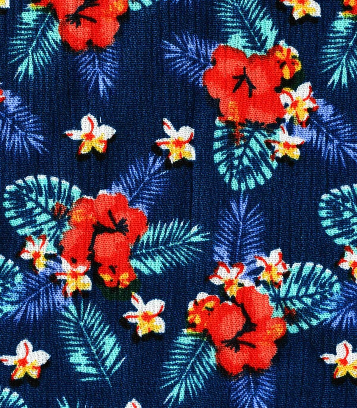 Viscose Flower Print Hightwist Fabric