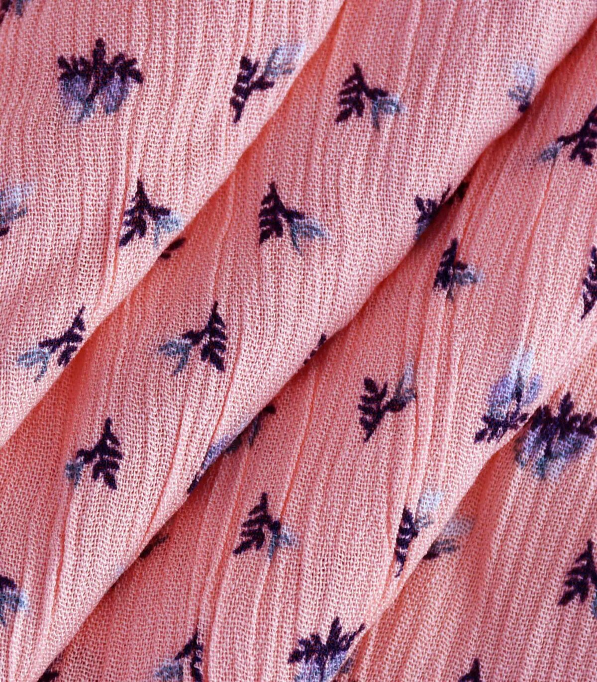 Viscose Light Pink Flower Print Fabric