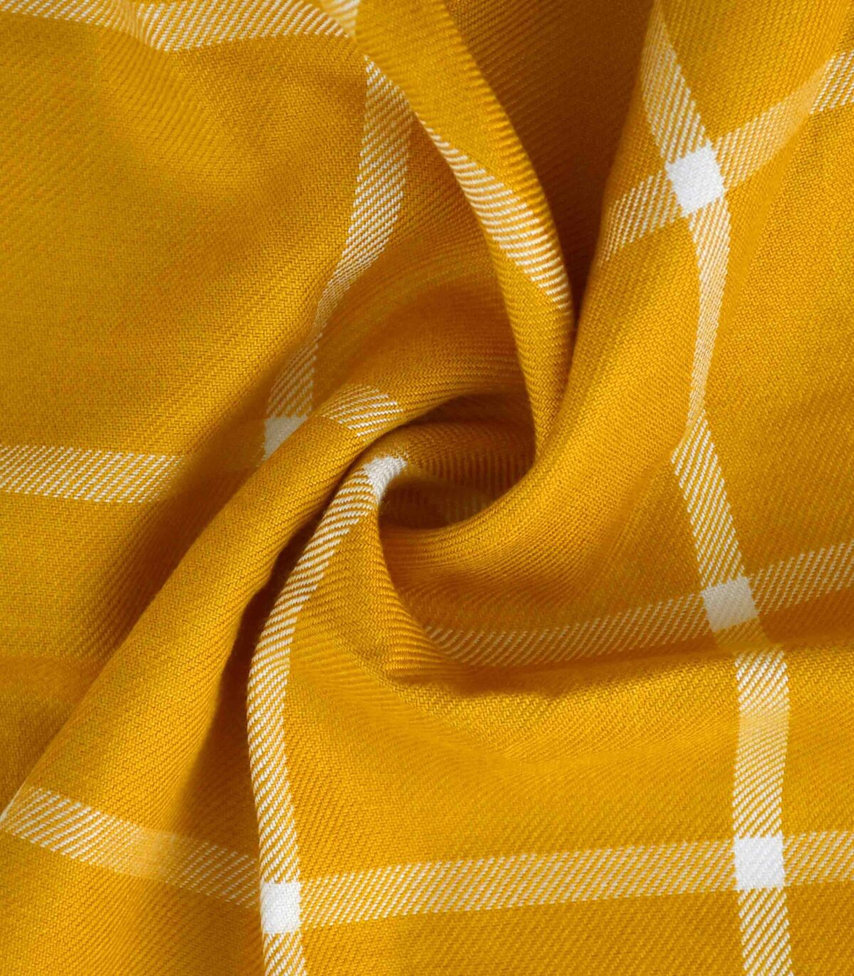 Viscose Yellow Checked Yarn Dyed Fabric