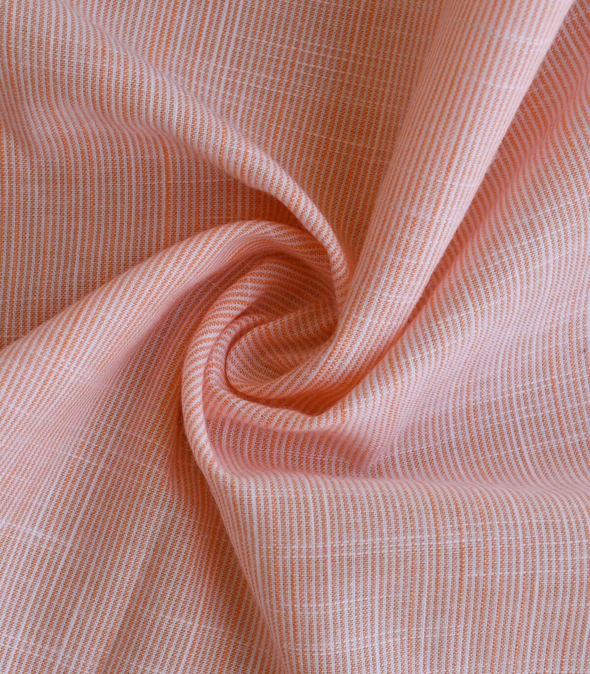 Cotton Orange Stripe Yarn Dyed Fabric