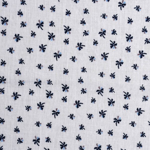 Cotton Modal Small Leaf Print Woven Fabric
