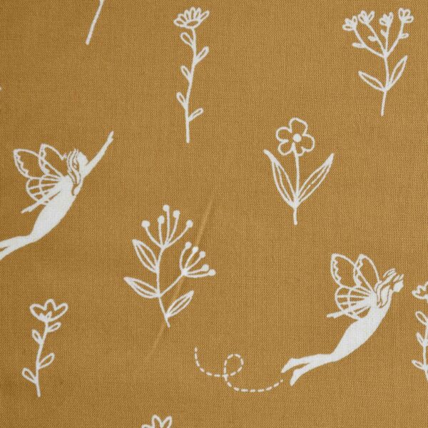 Viscose Khaki Color Flower Print Fabric