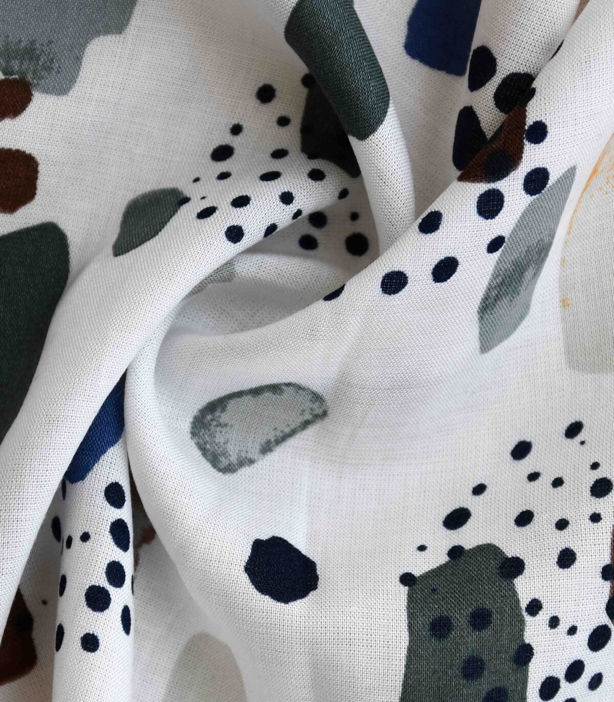 Modal Multi Color Dot Print Woven Fabric