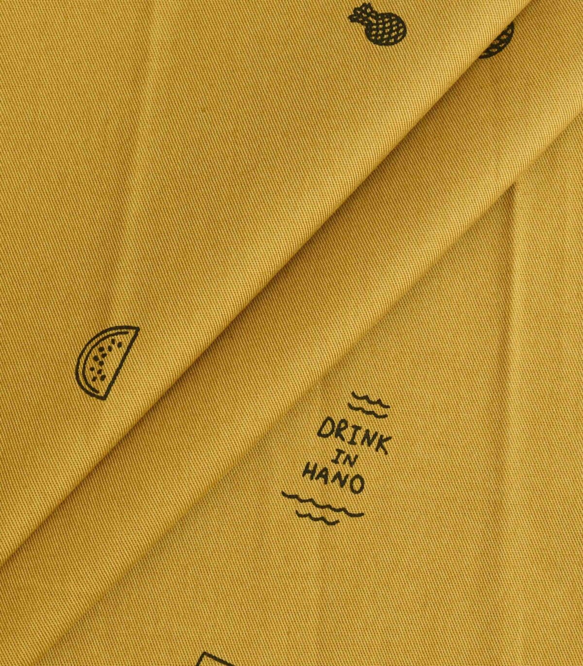 Cotton Yellow Base Summer Print Fabric