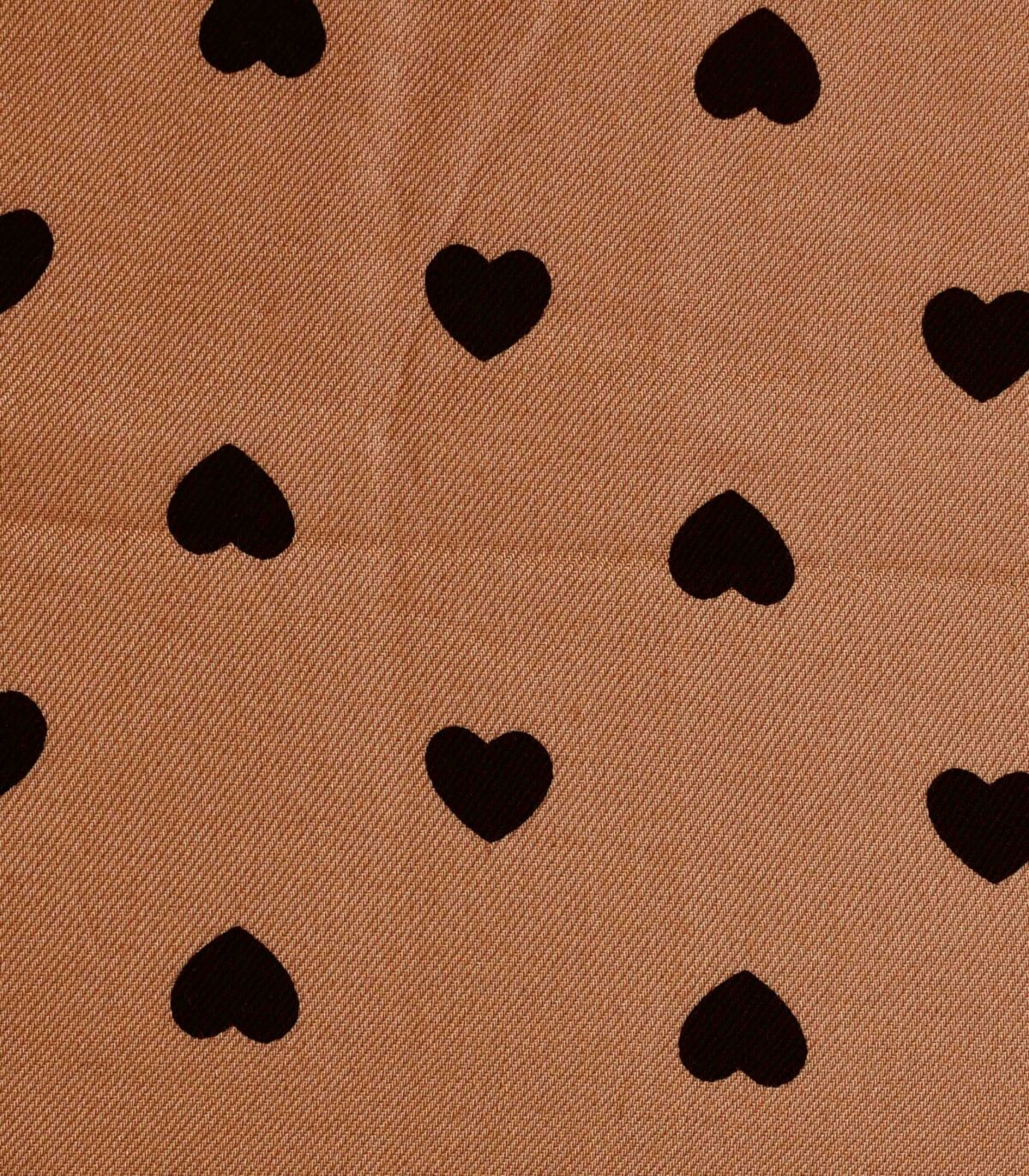 Viscose Black Heart Print Woven Fabric