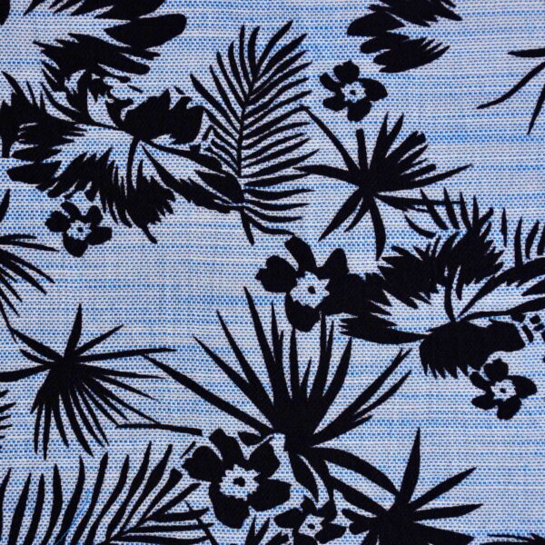 Cotton Blue Base Flower Print Fabric