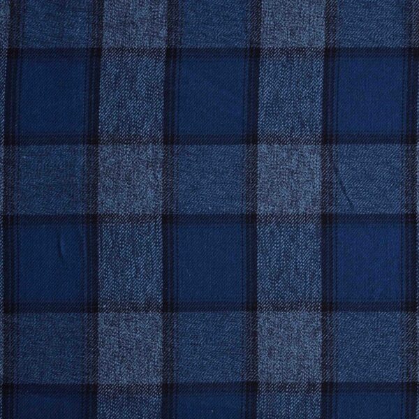 Cotton Blue Checked Yarn Dyed Fabric