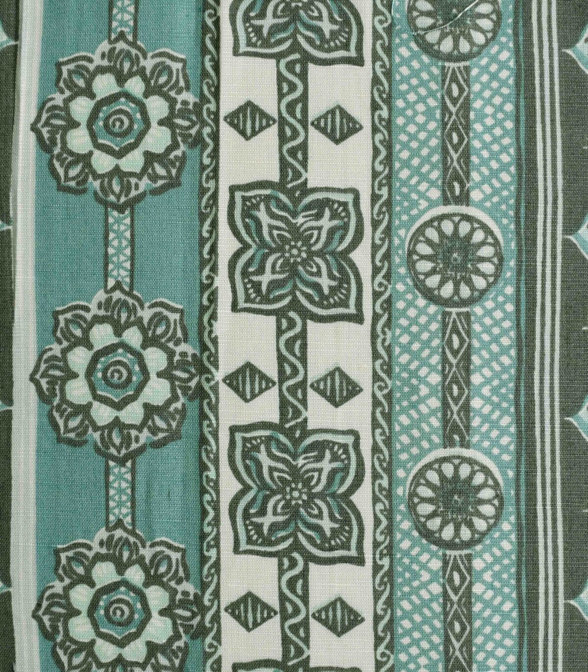 Cotton Linen Multi Color Print Fabric
