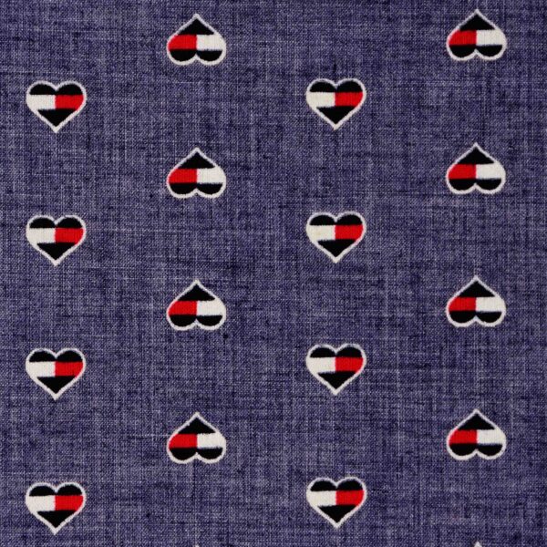 Cotton Poly Heart Print Woven Fabric