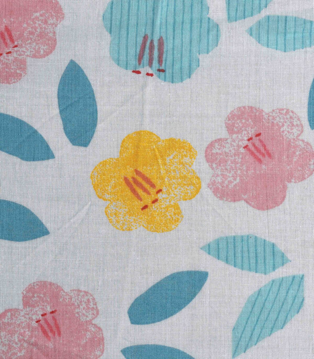Cotton Multi Color Flower Print Fabric