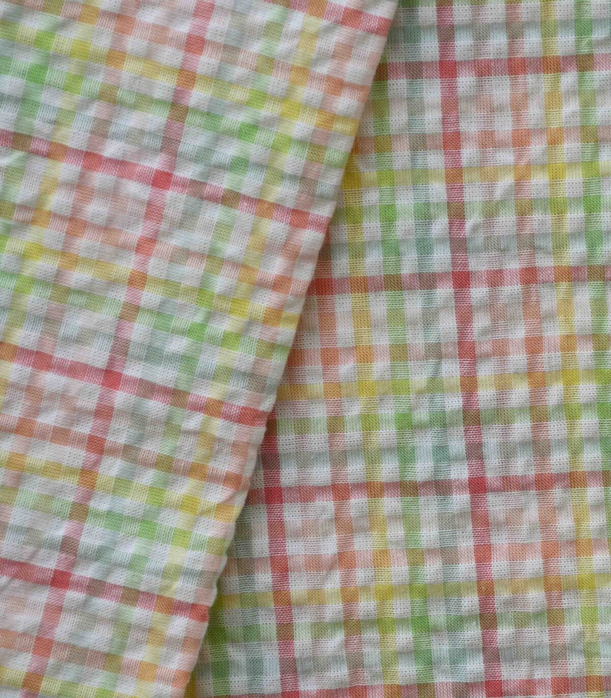 Multi Color Checked Woven Fabric