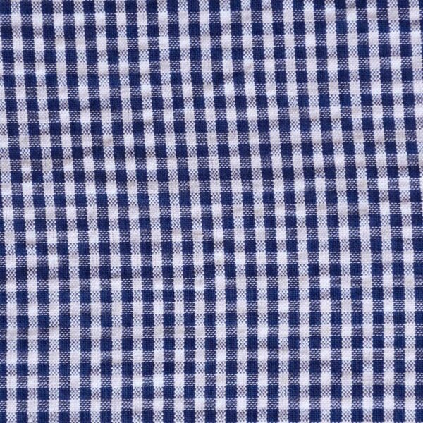 Cotton Blue Small Check Yarndyed Fabric