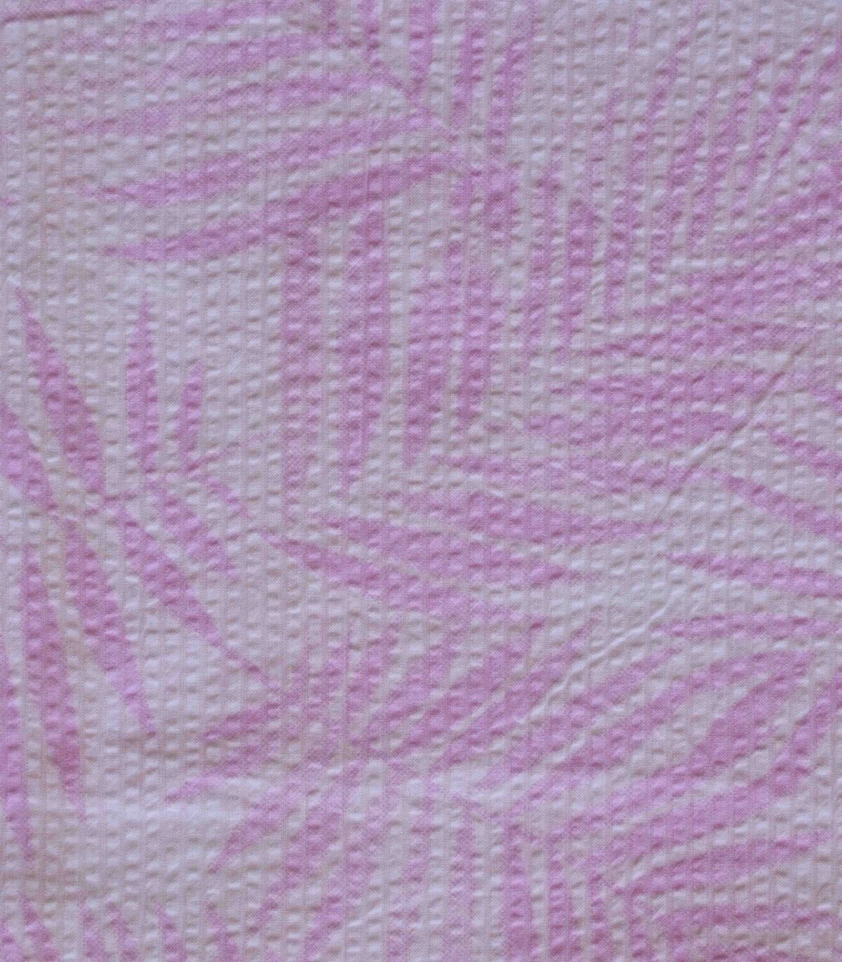 Cotton Pink Leaf Print Woven Fabric