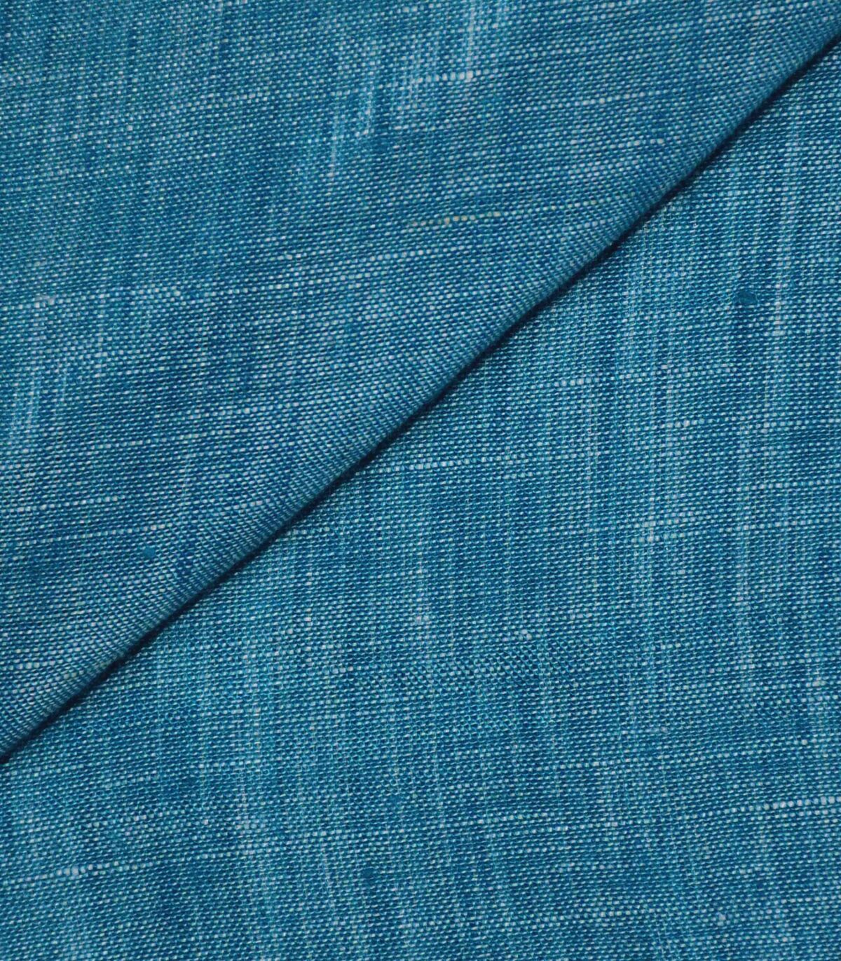 Linen Sky Blue Yarndyed Woven Fabric