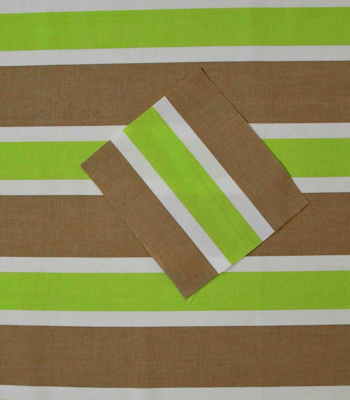 Cotton Green & Khaki Plain Woven Fabric