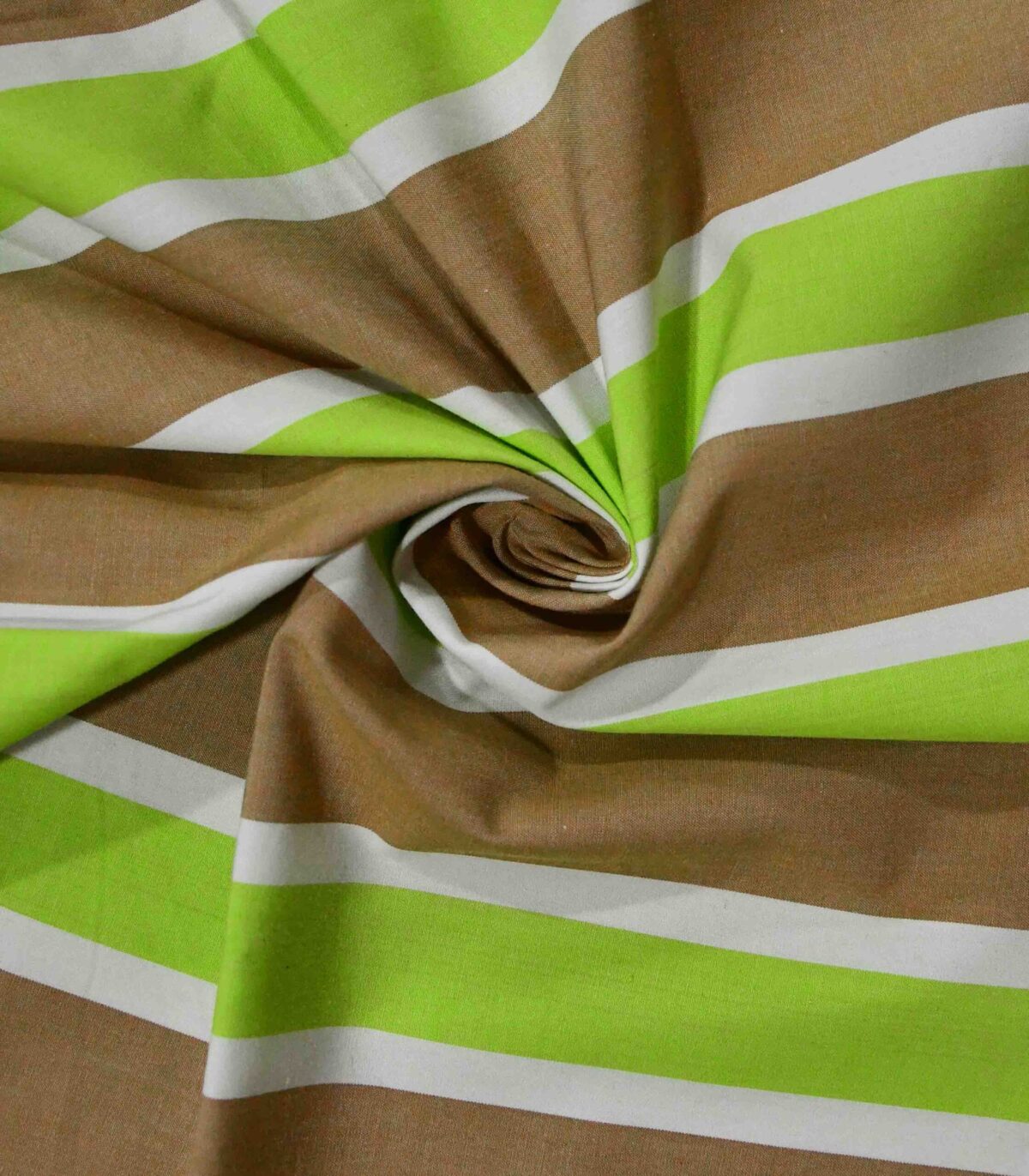 Cotton Green & Khaki Plain Woven Fabric