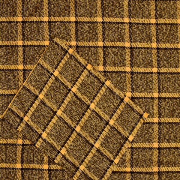 Cotton Twill Yellow & Black Yarn Dyed Fabric