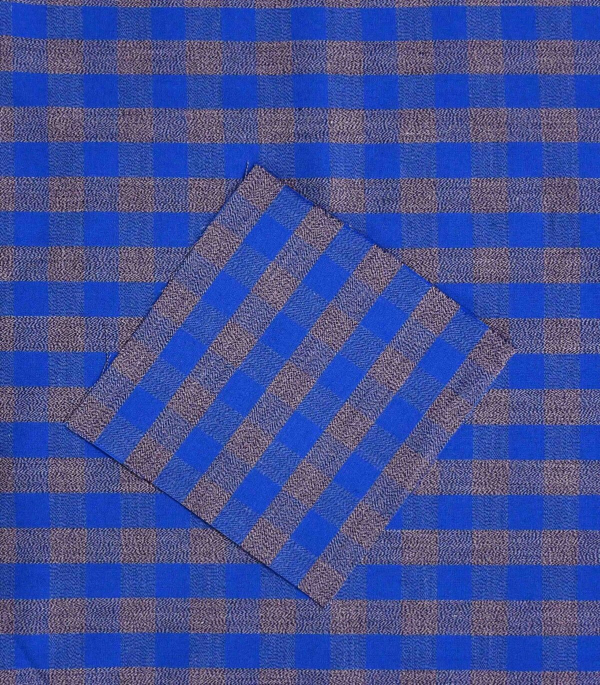 Cotton Blue & Grey Yarn Dyed Fabric