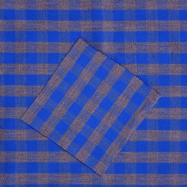 Cotton Blue & Grey Yarn Dyed Fabric