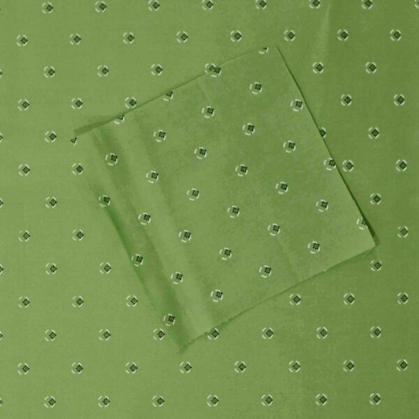 Cotton Green Round Print Woven Fabric