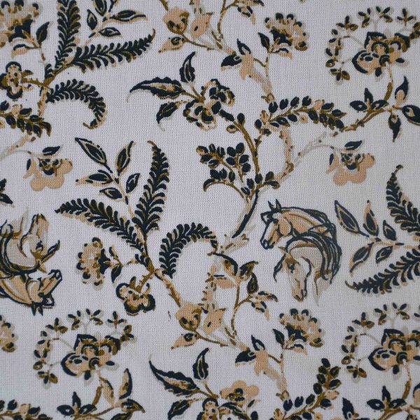 Viscose White Paisley Print Woven Fabric