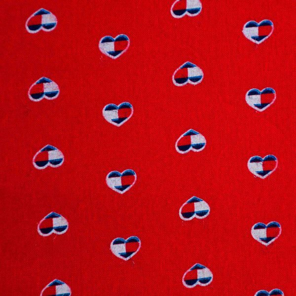 Viscose Heart Print Woven Fabric